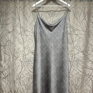 Banana Republic Women's L (14-16) Black & White Cowl Neck Maxi Dress